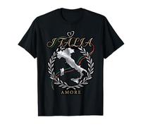 Italia Amore Map Couronne d'olivier Ruban Italien Emblème Graphique T-Shirt Graphique avec Valeur