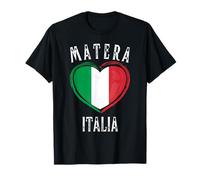 Italia Flag Heart Matera City T-Shirt