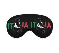 Italia Flag Map Masque de Sommeil Doux Bandeau Portable Masque pour les Yeux avec Sangle Réglable pour Hommes Femmes