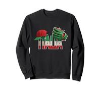 Italia Millésime Typographie Gant et Casquette de Baseball Graphique Sweatshirt