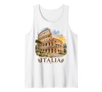 Italia Rome Coucher de Soleil Architecture Antique Art de Voyage Italien Débardeur