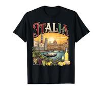 Italia Vintage Travel Landmarks Venise Gondola Florence T-Shirt