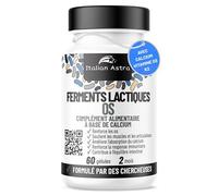 Italian Astra Probiotique pour les Os, Complément Alimentaire de Calcium Magnesium Zinc Vitamin D3 K2 et C, avec Ferments Lactiques Vivants, Lactobacillus Reuteri, Multivitamines et Minéraux