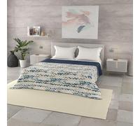 Italian Bed Linen Basic Couette d'été en Microfibre imprimée, Modern Sky, 250x240cm