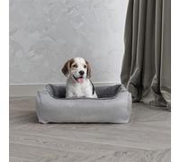 Italian Bed Linen Chenil Love pour Animaux, adaptée à Toutes Les Saisons, Gris Clair, 44 x 34 x 15 cm