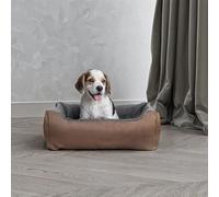 Italian Bed Linen Chenil Love pour Animaux, adaptée à Toutes Les Saisons, Gris Tourterelle, 44 x 34 x 15 cm