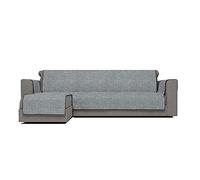 Italian Bed Linen Comfort Housse de canapé antidérapant avec chaiselongue, Gris foncé, 290 cm