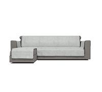 Italian Bed Linen Comfort Housse de canapé antidérapante en Polyester, péninsule Gauche, Gris Clair, 290 cm
