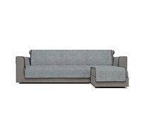 Italian Bed Linen Con Penisola Comfort Housse de canapé antidérapante, Polyester, Gris foncé, 190 cm