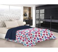 Italian Bed Linen Couette d’été « Fantasy », Microfibre, petali, 1 Place et Demie