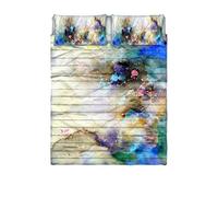 Italian Bed Linen Couette d’été “Ki-Osa” avec impression digitale, 100% microfibre, fabriqué en Italie,KIO622, 2 Places