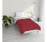 Italian Bed Linen Couette d’Hiver rembourré Bicolore Sogni e Capricci, Bordeaux/Crème, 200x200cm