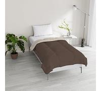 Italian Bed Linen Couette d’Hiver rembourré Bicolore Sogni e Capricci, Marron/Crème, 200x200cm