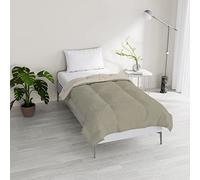 Italian Bed Linen Couette d’Hiver rembourré Bicolore Sogni e Capricci, Taupe/Crème, 150x200cm