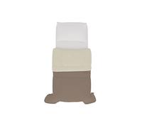 Italian Bed Linen Couette d'été Bicolore SOGNI E CAPRICCI, Tourterelle/Crème 150x200 cm