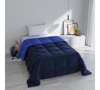 Italian Bed Linen Couette d'hiver Elegant Deux Tons, Bleu foncé/Royal, 170x260 cm
