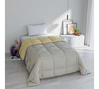 Italian Bed Linen Couette d'hiver Elegant Deux Tons, Gris Clair/crème, 170x260 cm