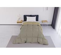 Italian Bed Linen Couette d'hiver Elegant Deux Tons, Taupe/crème, 170x260 cm