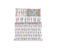 Italian Bed Linen Couvre-lit et taies d'oreiller Jolie avec Impression numérique, Pier, lit Double