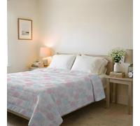 Italian Bed Linen Couvre-lit matelassé d’été Ligne Basic Made in Italy en Microfibre Douce imprimée - Couette Printemps-été mi-Saison - Molecole, Double 250x240 cm