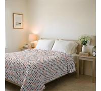 Italian Bed Linen Couvre-lit matelassé d’été Ligne Basic Made in Italy en Microfibre Douce imprimée - Couette Printemps-été mi-Saison - Sketch, Double 250x240 cm