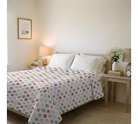 Italian Bed Linen Couvre-lit matelassé d’été Ligne Basic Made in Italy en Microfibre Douce imprimée - Couette Printemps-été mi-Saison - Circle, Double 250x240 cm