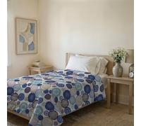 Italian Bed Linen Couvre-lit matelassé d’été Ligne Basic Made in Italy en Microfibre Douce imprimée - Couette Printemps-été mi-Saison - Murrine, Simple 160x240 cm