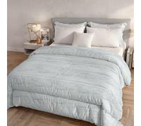 Italian Bed Linen, Édredon d'hiver Karma, sans Repassage | Édredon pour Lit 2 Places 260x260 cm, Garnissage 300 g, Made in Italy, 100 % Microfibre Imprimée, Réversible, Brezza