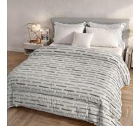 Italian Bed Linen, Édredon d'hiver Karma, sans Repassage | Édredon pour Lit 2 Places 260x260 cm, Garnissage 300 g, Made in Italy, 100 % Microfibre Imprimée, Réversible, FunTortora