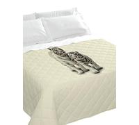 Italian Bed Linen Edredon Digital 1pst Impression numérique Tigres 170 x 270 cm Tigri Grigie