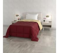 Italian Bed Linen Elegant Couette d'hiver Bordeaux/Créme, 1 Place 170x260cm