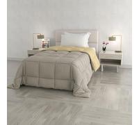 Italian Bed Linen Elegant Couette d'hiver Créme/Gris Clair, 1 Place 170x260cm