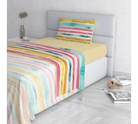 Italian Bed Linen Fashion Parure de lit en Microfibre, Ensemble de draps Made in Italy, Fez, 1 Place et demie