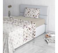 Italian Bed Linen Fashion Parure de lit en Microfibre, Ensemble de draps Made in Italy, Florence, 1 Place