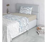 Italian Bed Linen Fashion Parure de lit en Microfibre, Ensemble de draps Made in Italy, Jakarta, 1 Place