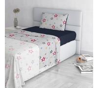 Italian Bed Linen Fashion Parure de lit en Microfibre, Ensemble de draps Made in Italy, Superstar, 1 Place
