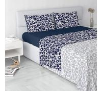Italian Bed Linen Fashion Parure de lit en Microfibre, Ensemble de draps Made in Italy, Wild, 2 Places