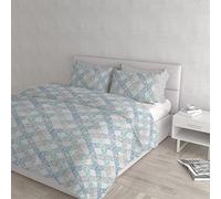 Italian Bed Linen House de Couette Coton Athena, 2 Places, EVA BLU