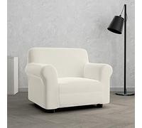 Italian Bed Linen Housse de canapé élastique Dahlia, Crème, 1 Place