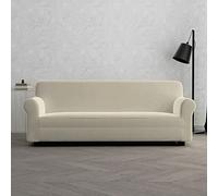 Italian Bed Linen Housse de canapé élastique Dahlia, Crème, 3 Places