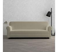 Italian Bed Linen Housse de canapé élastique Dahlia, Gris Tourterelle, 3 Places