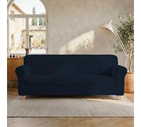 Italian Bed Linen Housse de canapé “Leslie”, 95% Polyester + 5% élastomètre, Bleu Foncé, 3 Places