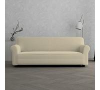 Italian Bed Linen Housse de canapé “Leslie”, 95% Polyester + 5% élastomètre, Crème, 3 Places
