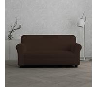 Italian Bed Linen Housse de canapé “Leslie”, 95% Polyester + 5% élastomètre, Marron, 2 Places