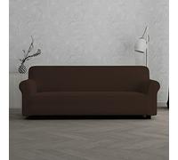 Italian Bed Linen Housse de canapé “Leslie”, 95% Polyester + 5% élastomètre, Marron, 3 Places