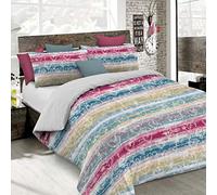 Italian Bed Linen, Housse de Couette Fashion, Microfibre, Love Lines, 1 Place