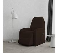 Italian Bed Linen Housse pour Fauteuil Relax “Leslie”, Toile, Marron, Taille Standard