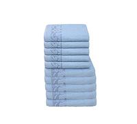 Italian Bed Linen Lot de 10 éponges Kate, Fleur Bleue, 50x100cm