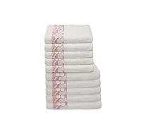 Italian Bed Linen Lot de 10 éponges Kate, Fleur Bordeaux, 50x100cm