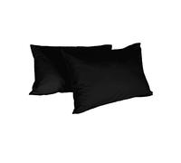 Homemania Taies d'oreillers Simple - Noir - 52 x 0,5 x 82 cm